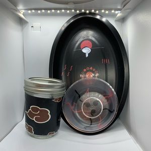 Custom Handmade Naruto Rolling Kit With Rolling Tray/Ash Tray/Mason Jar